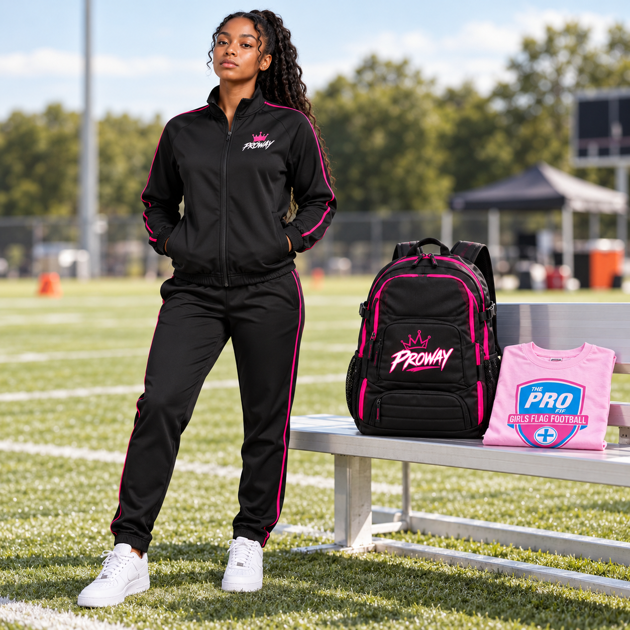 Proway Team Pack, athlete and included pieces, AI design preview