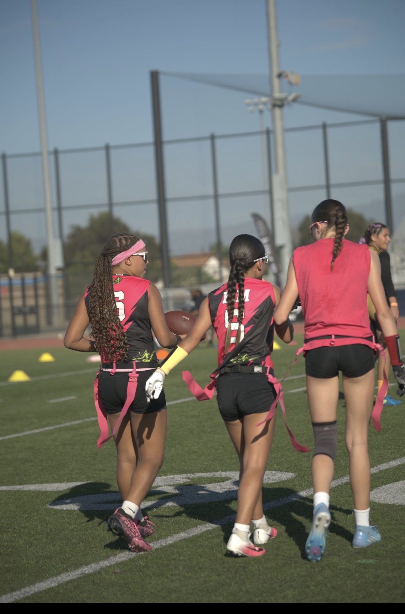 Proway players walking together on the field